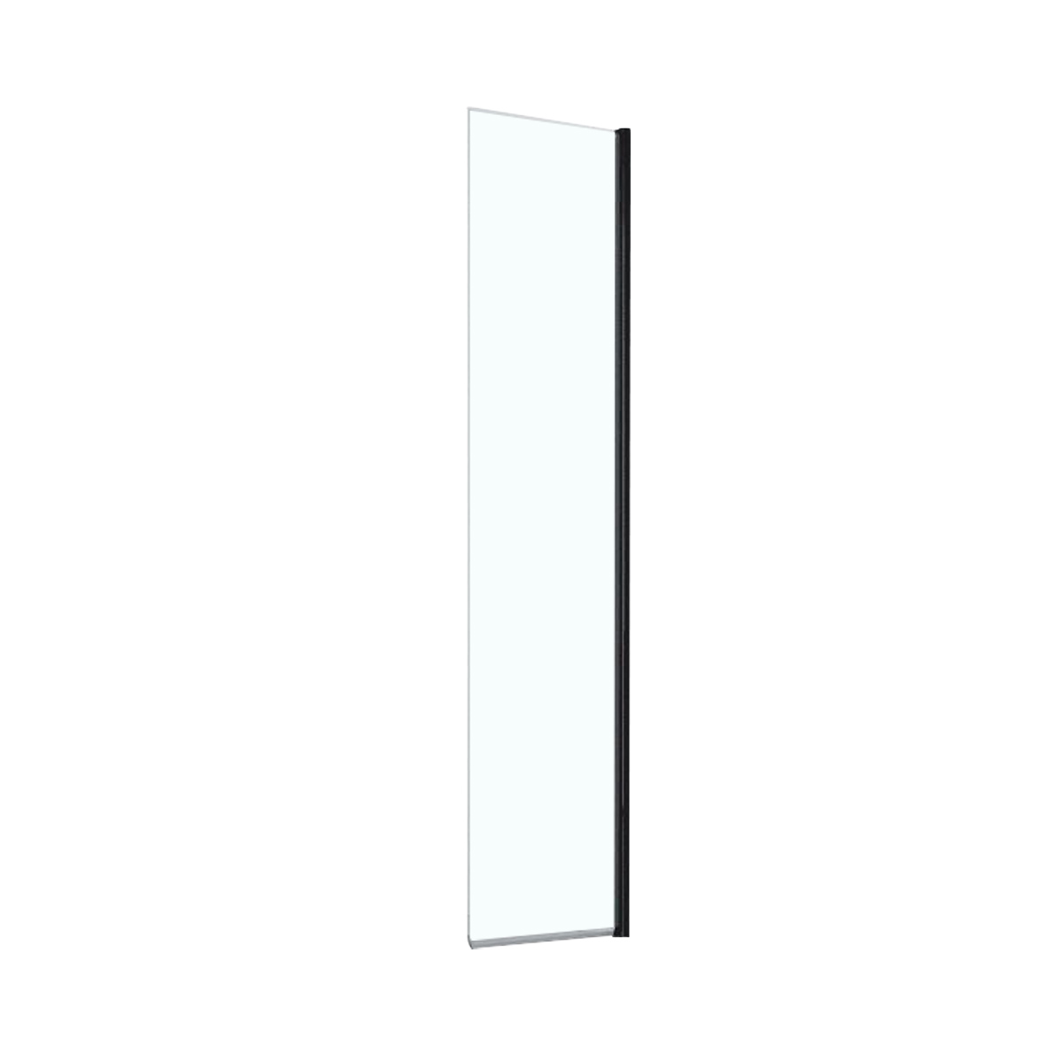 Déflecteur pivotant verre transparent 40cm noir mat - INVENTIV